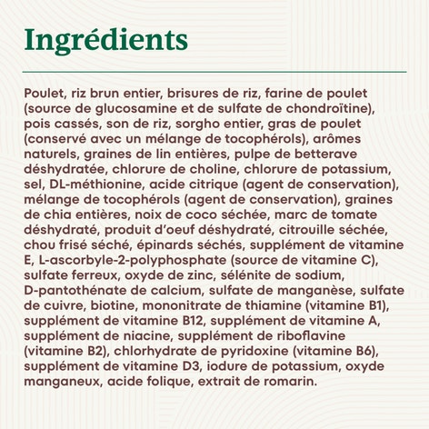 Nourriture sèche pour chiens âgés de grande race NUTRO NATURAL Recette avec poulet et riz brun image 1