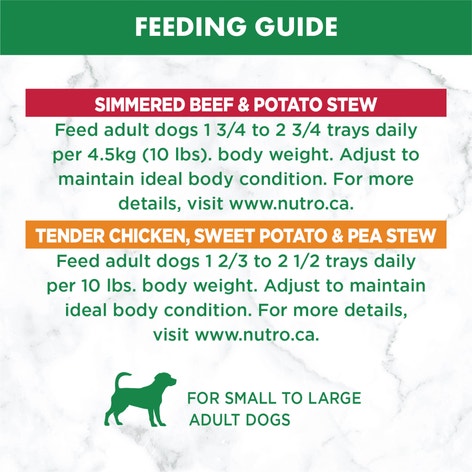 NUTRO™ Natural Choice™ Adult Cuts in Gravy Tender Chicken, Sweet Potato & Pea Stew and Simmered Beef & Potato Stew image 1
