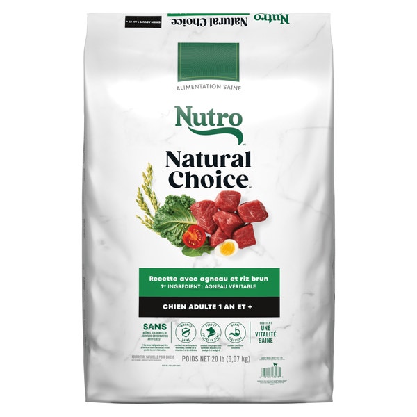 Nourriture sèche pour chiens adultes NUTRO NATURAL CHOICE Recette avec agneau et riz brun image 1