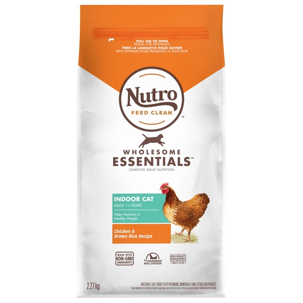 Nourriture sèche pour chats adultes d’intérieur NUTRO(MC) WHOLESOME ESSENTIALS(MC) Recette avec poulet et riz brun image 1