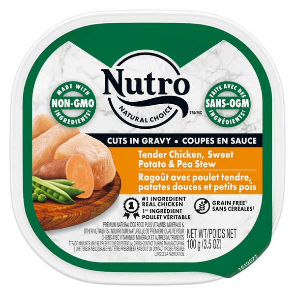 NUTRO™ Natural Choice™Adult Cuts in Gravy Tender Chicken, Sweet Potato & Pea Stew image 1