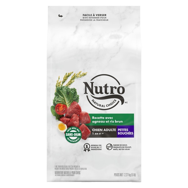 Nourriture sèche pour chiens adultes NUTRO(MC) NATURAL CHOICE(MC) Petites bouchées Recette avec agneau et riz brun image 1