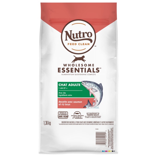 Nourriture sèche pour chats adultes NUTRO(MC) WHOLESOME ESSENTIALS(MC) Recette avec saumon et riz brun image 1