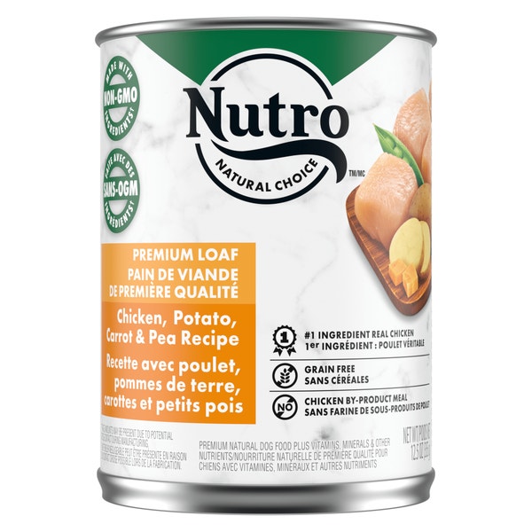 Nourriture humide pour chiens adultes NUTRO(MC) Natural Choice(MC) Pain de viande de première qualité Recette avec poulet, pommes de terre, carottes et petits pois image 1