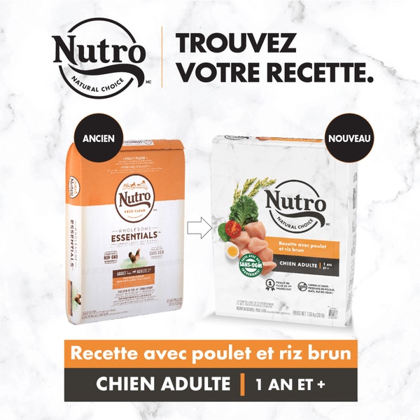 Nourriture sèche pour chiens adultes NUTRO(MC) NATURAL CHOICE(MC) Recette avec poulet et riz brun image 3