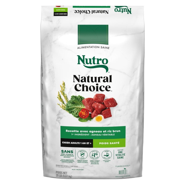 Nourriture sèche pour chiens adultes NUTRO NATURAL CHOICE Poids santé Recette avec agneau et riz brun image 1