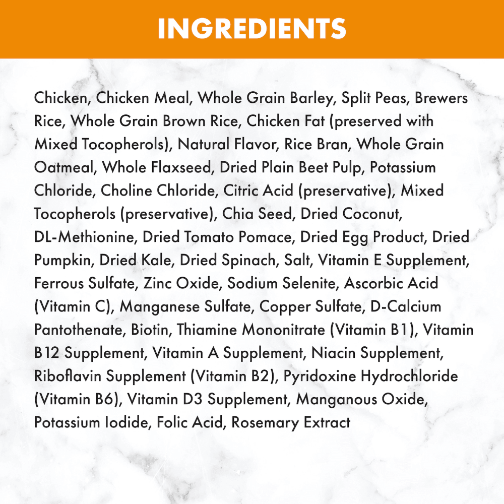 NUTRO™ NATURAL CHOICE™ Small Breed Adult Chicken & Brown Rice Recipe ingredients image