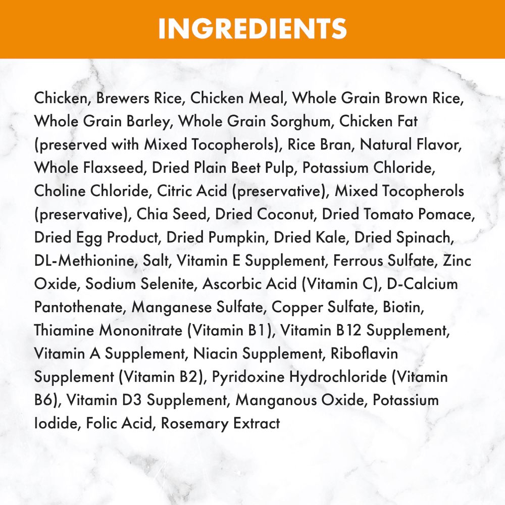 NUTRO™ NATURAL CHOICE™ Adult Chicken & Brown Rice Recipe ingredients image