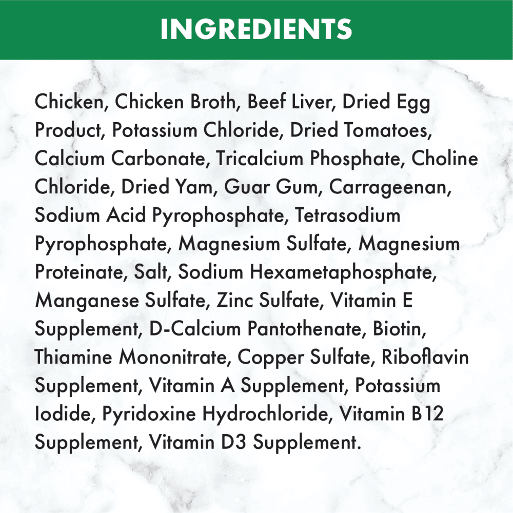 NUTRO™ Natural Choice™ Adult Paté Slow Cooked Chicken Recipe ingredients image