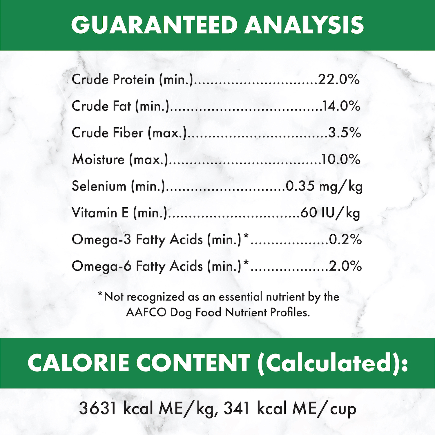 NUTRO™ NATURAL CHOICE™ Small Bites Adult Lamb & Brown Rice Recipe guaranteed analysis image