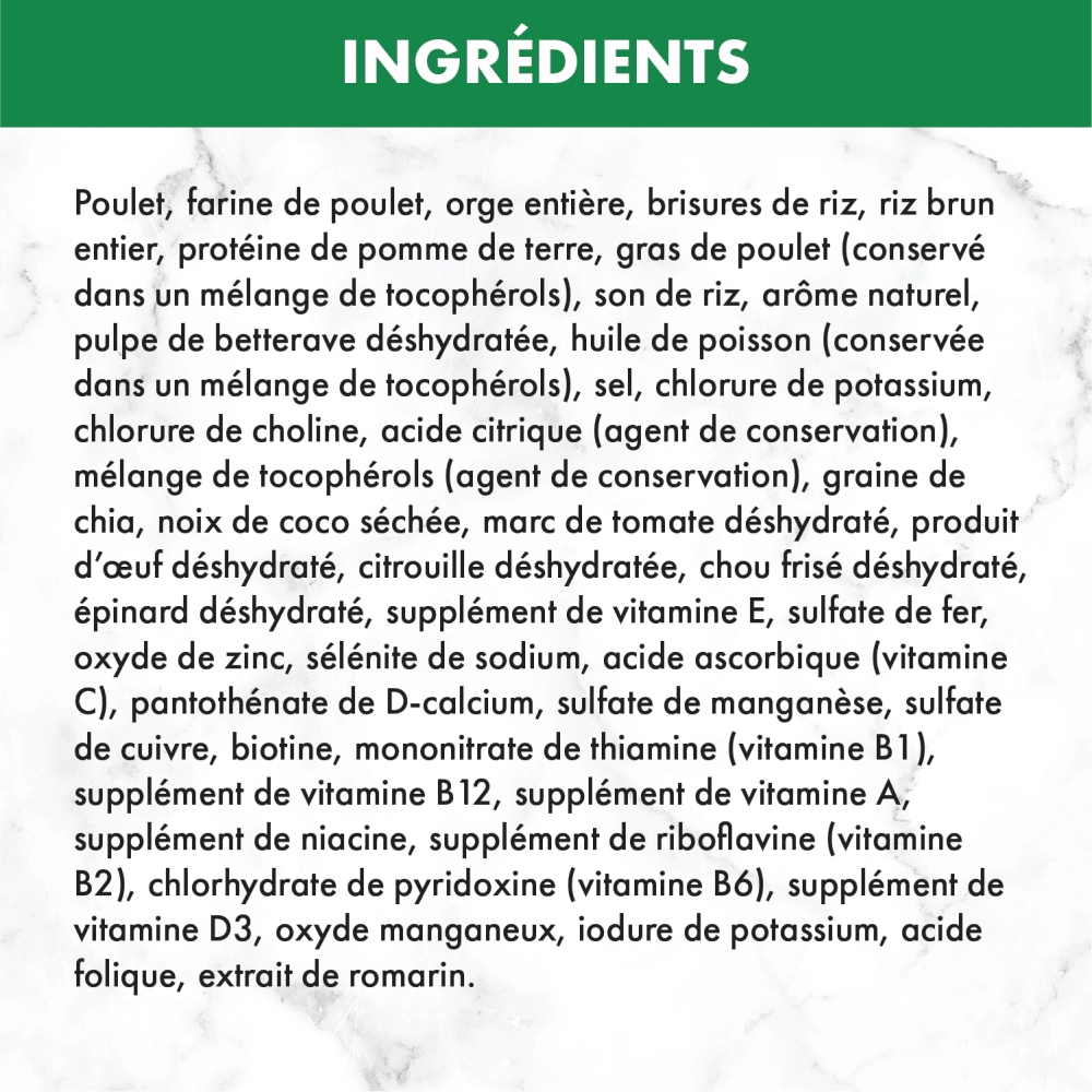 Nourriture sèche pour chiots NUTRO(MC) NATURAL CHOICE(MC) Recette avec poulet et riz brun ingredients image