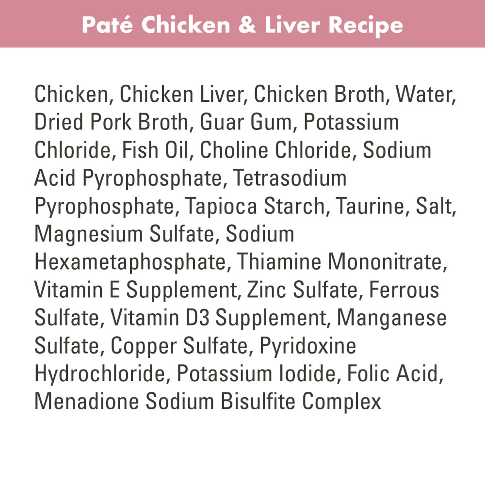 NUTRO PERFECT PORTIONS Paté Chicken & Liver Recipe ingredients image