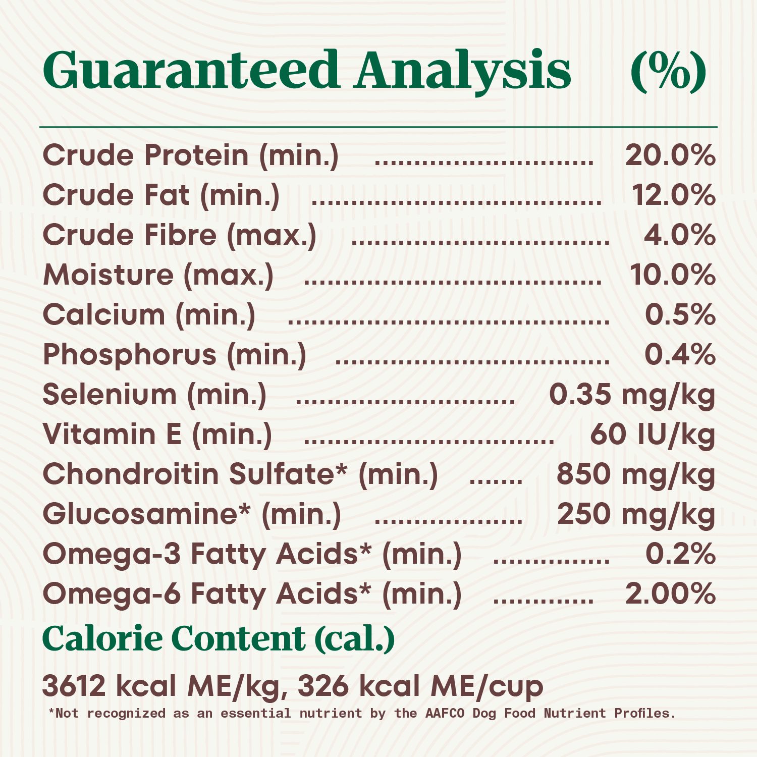 NUTRO NATURAL CHOICE Large Breed Adult Lamb & Brown Rice Recipe guaranteed analysis image