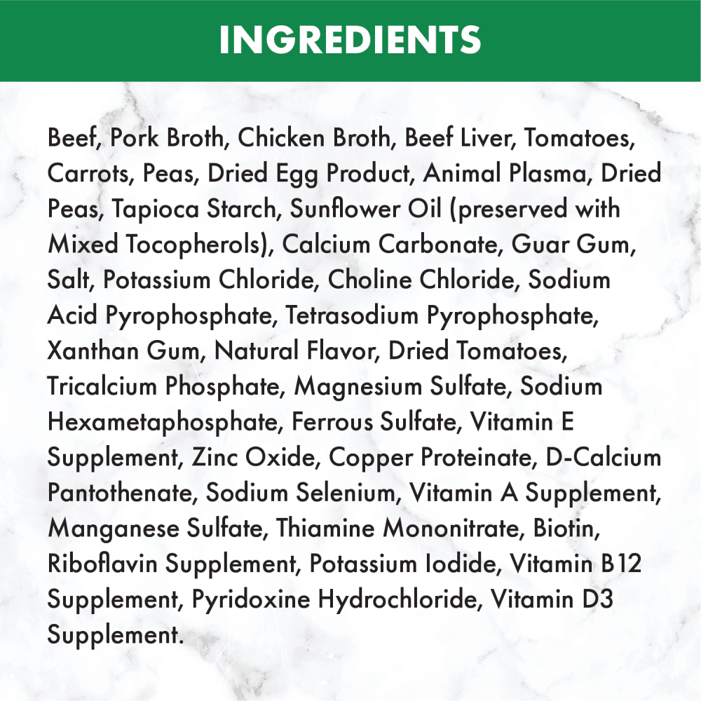 NUTRO™ Natural Choice™ Hearty Stew Adult Beef, Tomato, Carrot & Pea Stew ingredients image