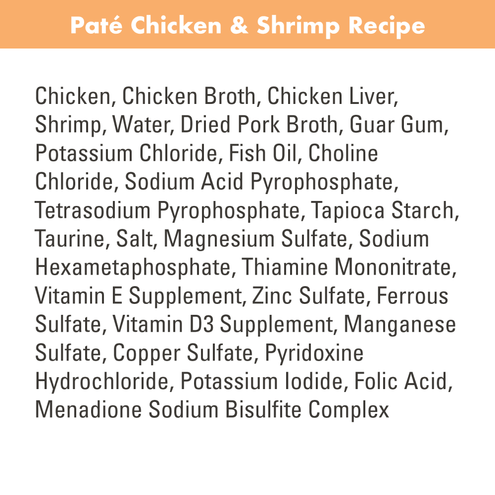NUTRO PERFECT PORTIONS Adult Paté Chicken & Shrimp Recipe ingredients image
