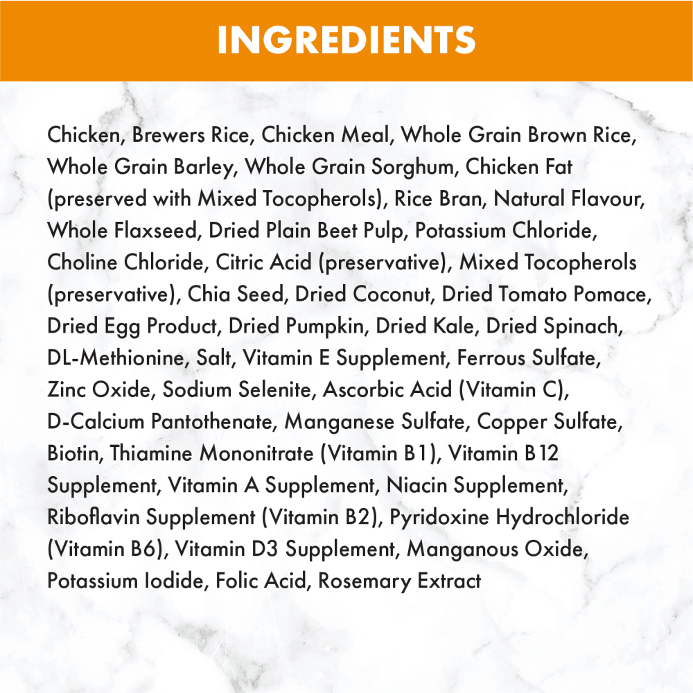 NUTRO™ NATURAL CHOICE™ Adult Chicken & Brown Rice Recipe ingredients image