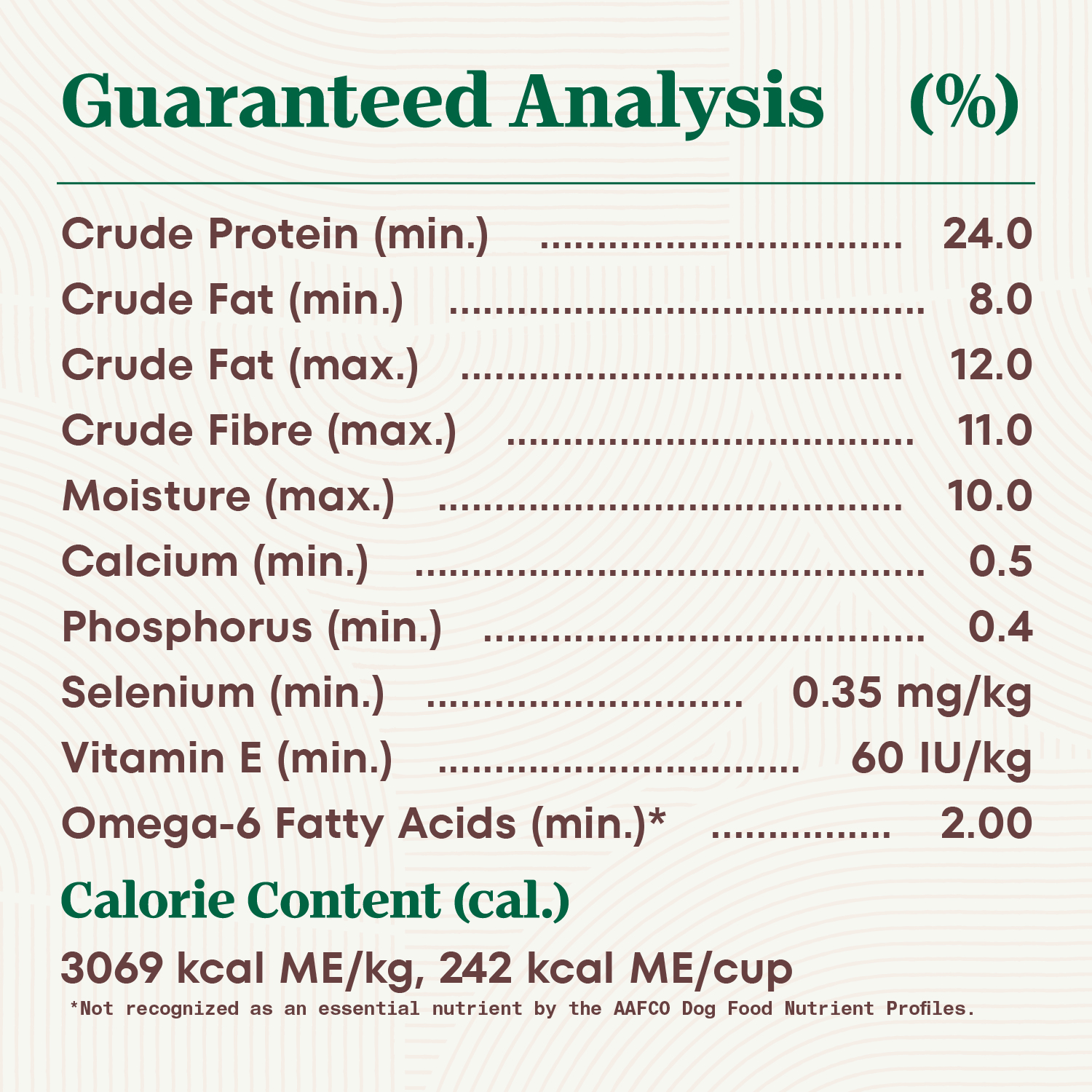 NUTRO NATURAL CHOICE Healthy Weight Adult Lamb & Brown Rice guaranteed analysis image