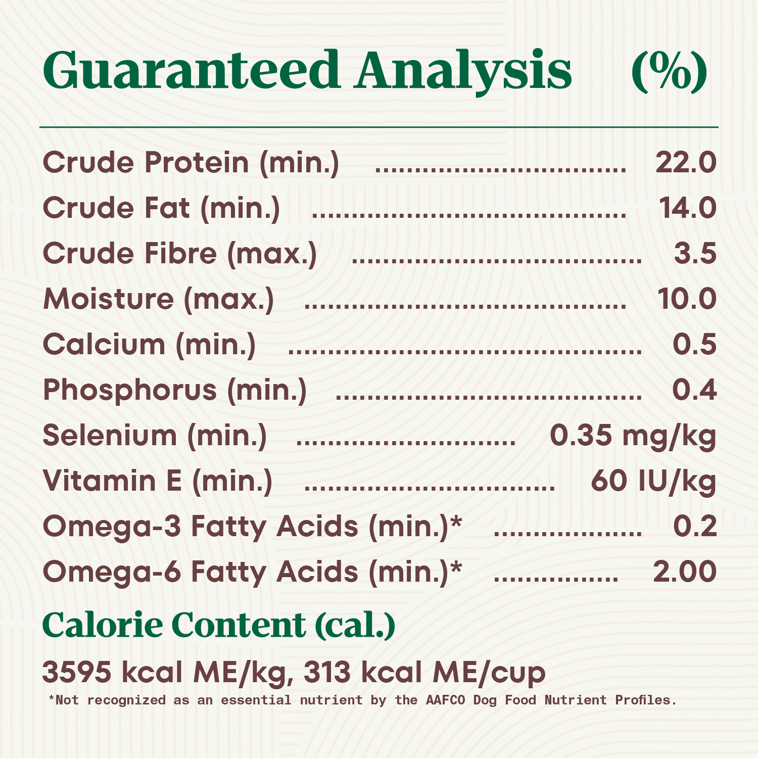 NUTRO NATURAL CHOICE Adult Lamb & Brown Rice Recipe guaranteed analysis image