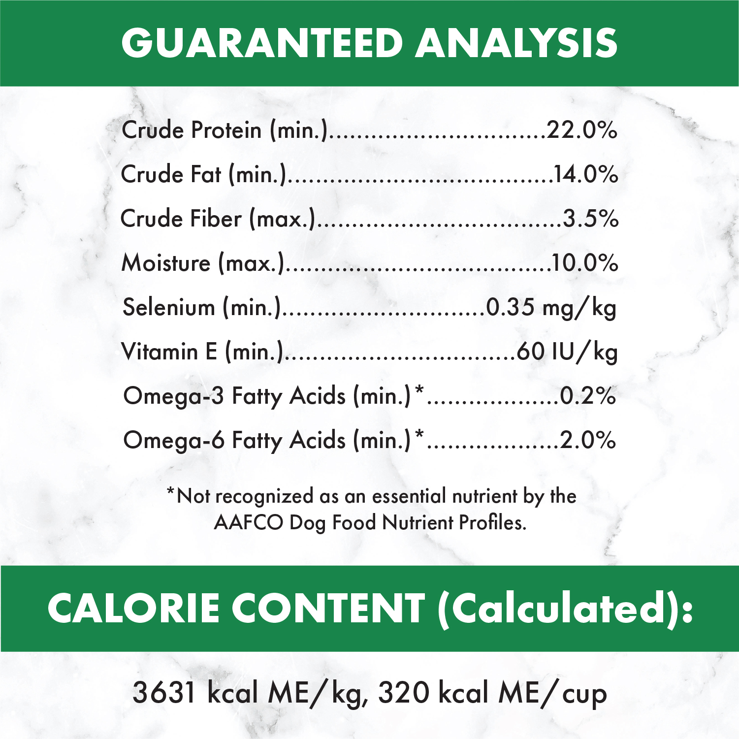 NUTRO™ NATURAL CHOICE™ Adult Lamb & Brown Rice Recipe guaranteed analysis image